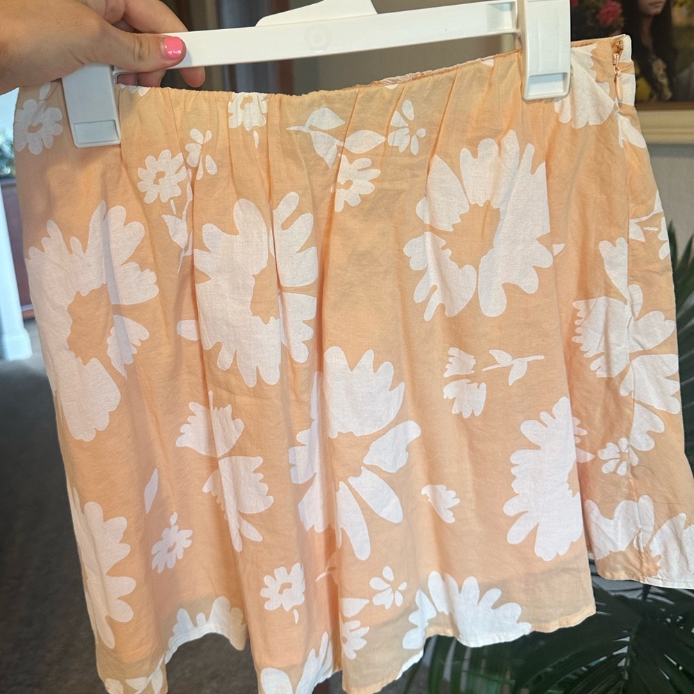Floral flowy mini  skirt